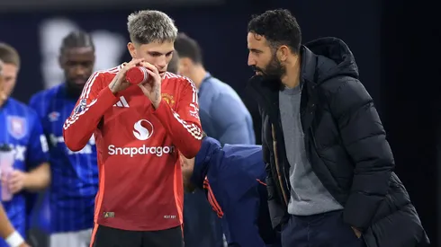 Alejandro Garnacho y Ruben Amorim