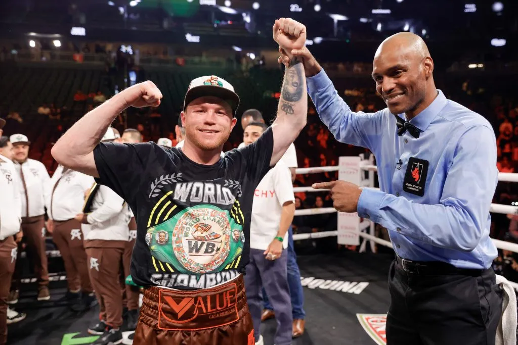 ‘Canelo’ Alvarez se subió por última vez al ring el pasado 14 de septiembre cuando enfrentó a Edgar Berlanga en el T-Mobile Arena de Las Vegas. (Foto: Steve Marcus/Getty Images)
