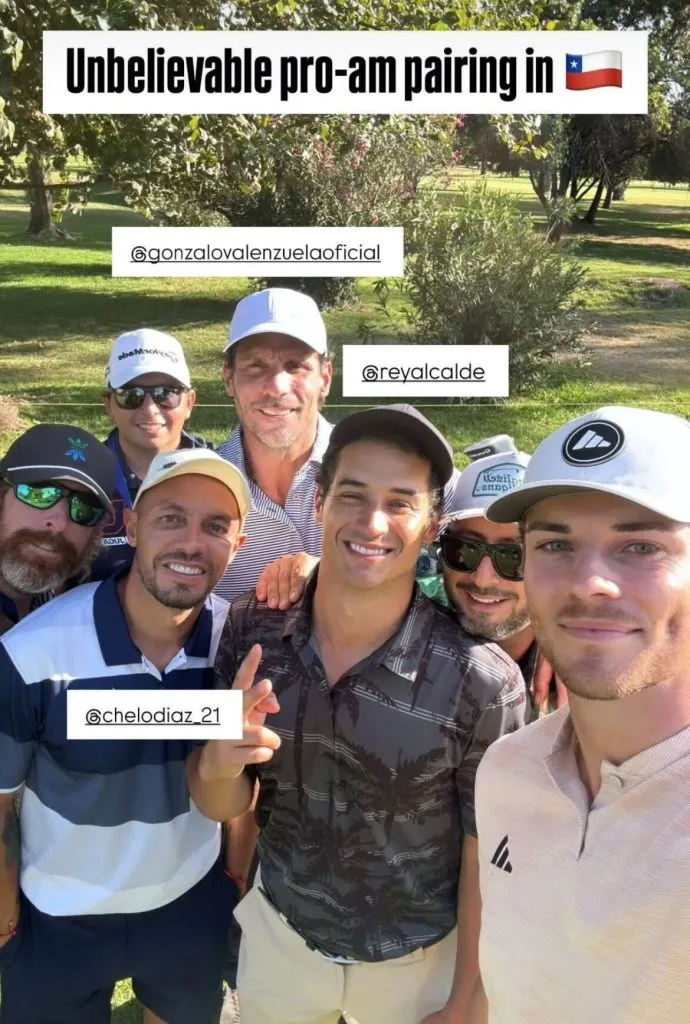 Chase Sienkiewicz compartió esta fotografía, además de un video del Chelo Díaz dominando la pelota de golf.
