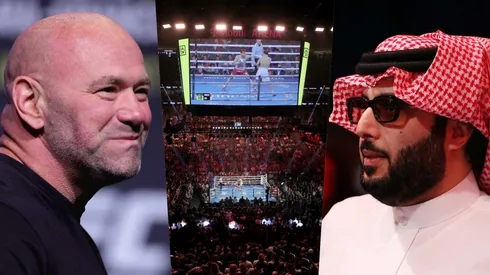 La noticia la dio junto al jeque Turki Alalshikh, ministro de Entretenimiento de Arabia Saudita.