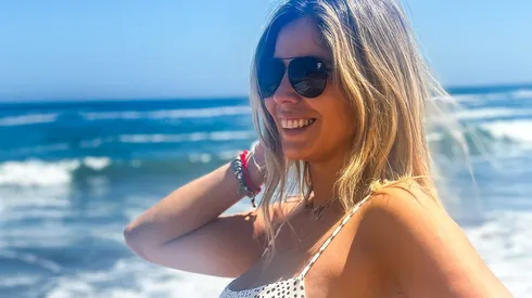 La postal que compartió la panelista del canal futbolero.