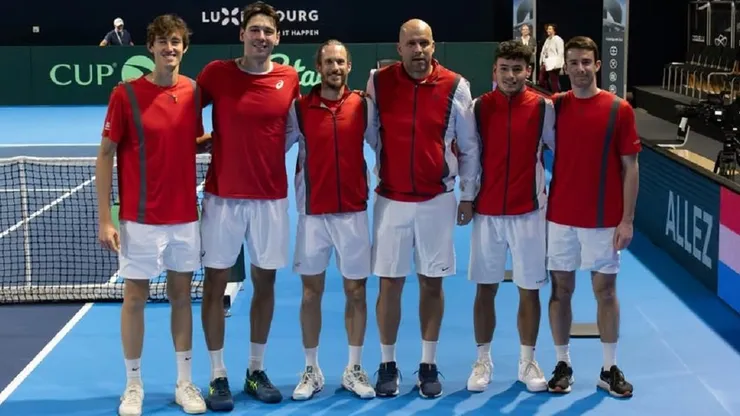El equipo de Luxemburgo que enfrentará a Chile en la Copa Davis.