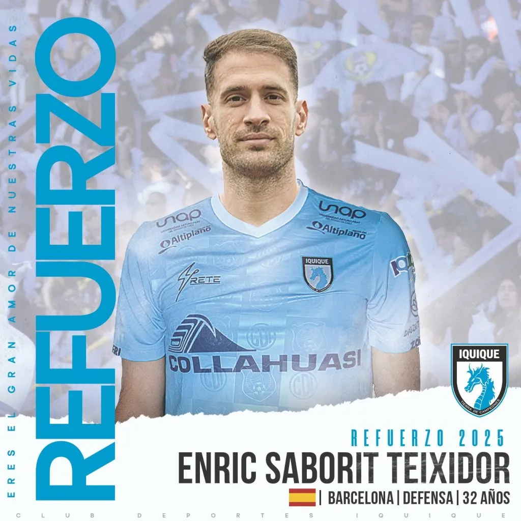 Enric Saborit Teixidor es la gran sorpresa en el cierre del mercado. Foto: Deportes Iquique.