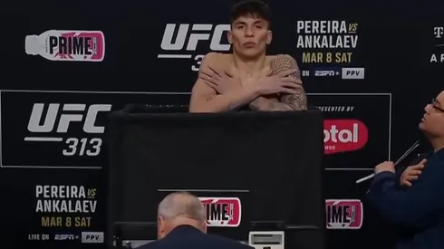 Ignacio Bahamones y el confuso momento en pesaje del UFC 313.