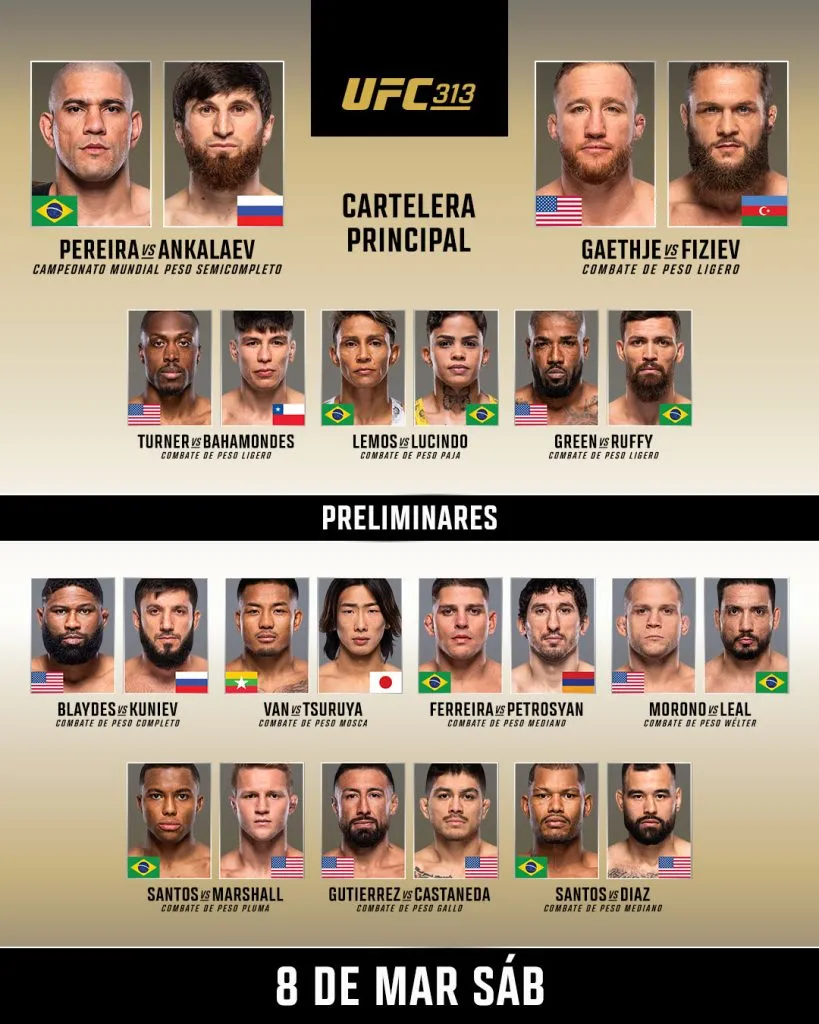 Bahamondes va en la cartelera principal de UFC 313. (Foto: UFC en Español)