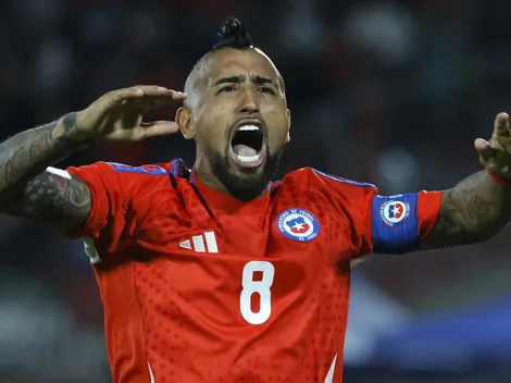 Patriótico festejo de Vidal por la selección chilena