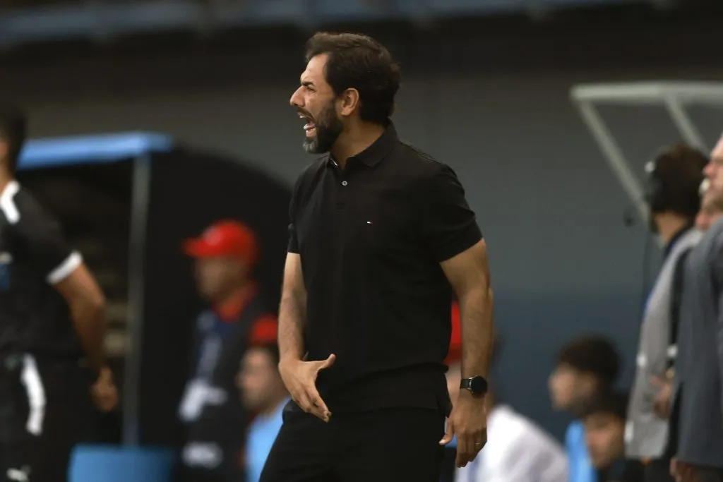 Gustavo Leal en el duelo ante Unión Española pro la Sudamericana. (Felipe Zanca/Photosport).