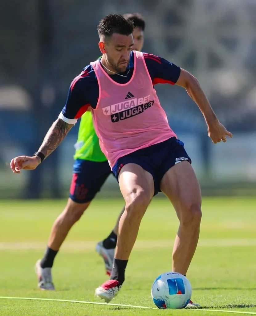 Matías Zaldivia vuelve a los entrenamientos en U de Chile. Foto: U de Chile.
