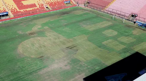 Así luce el estadio Santa Laura.