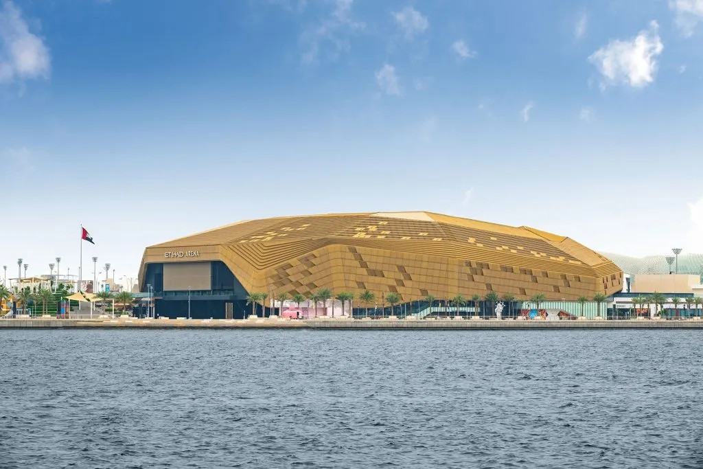 El Etihad Arena de Abu Dhabi es otra de las obras diseñadas por HOK.