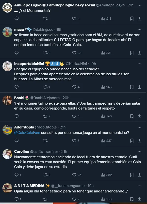 Los comentarios de los hinchas de Colo Colo no se hicieron esperar. Foto: Captura.