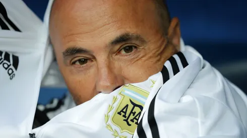 Jorge Sampaoli dirigiendo a Argentina.