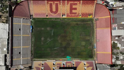 Lamentable estado del césped del Estadio Santa Laura.