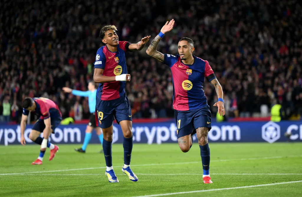 Barcelona ganó 3-1 al Benfica en Champions League 2024/25 (Getty Images)