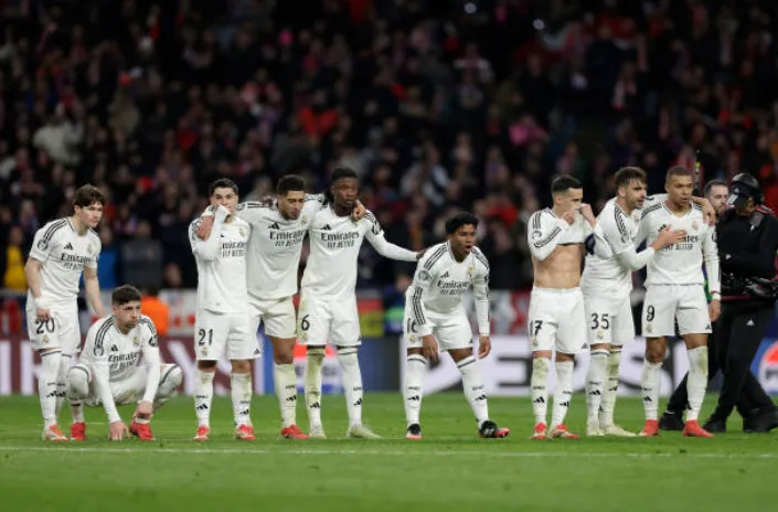 Así estaba Endrick en la tanda de penales. (Getty Images).