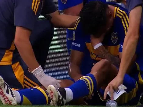 No pudo caminar: Alarcón se lesiona y sale llorando en Boca