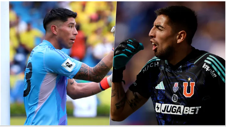 Brayan Cortés y Gabriel Castellón luchan por el arco de la selección chilena.