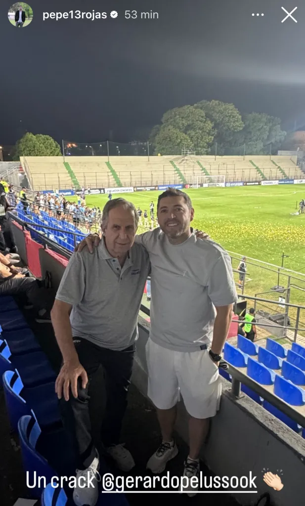 Pepe Rojas está en Paraguay para los sorteos de Copa Libertadores y Copa Sudamericana. Foto: Instagram.
