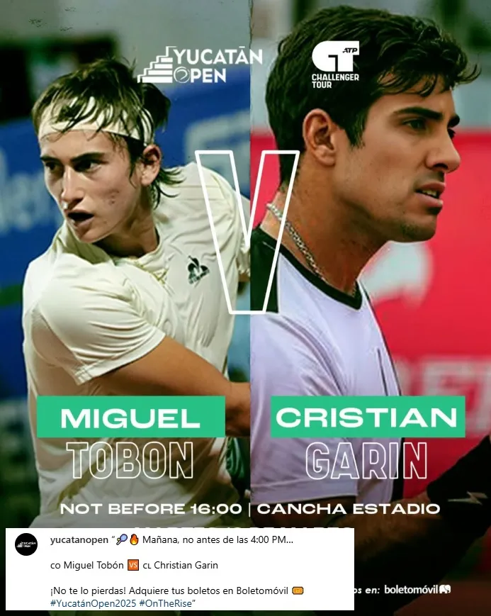 Publicación en Instagram de Yucatán Open.