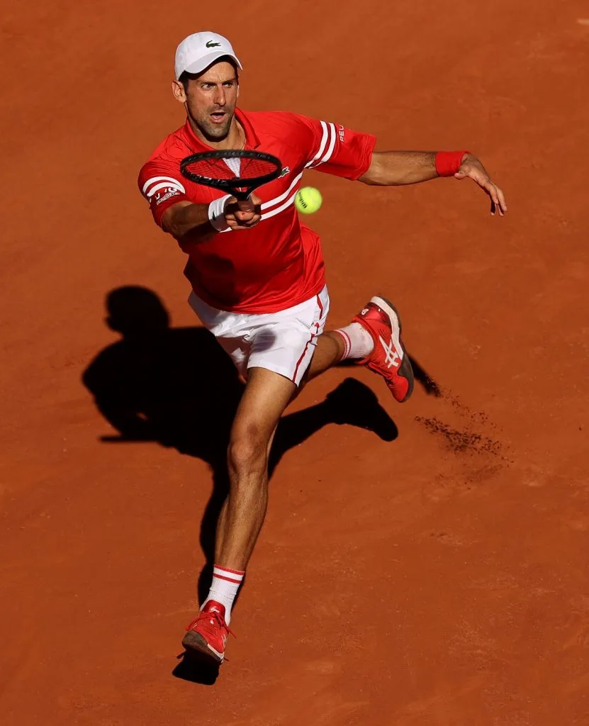 Novak Djokovic en el Roland Garros 2021 (Getty Images).