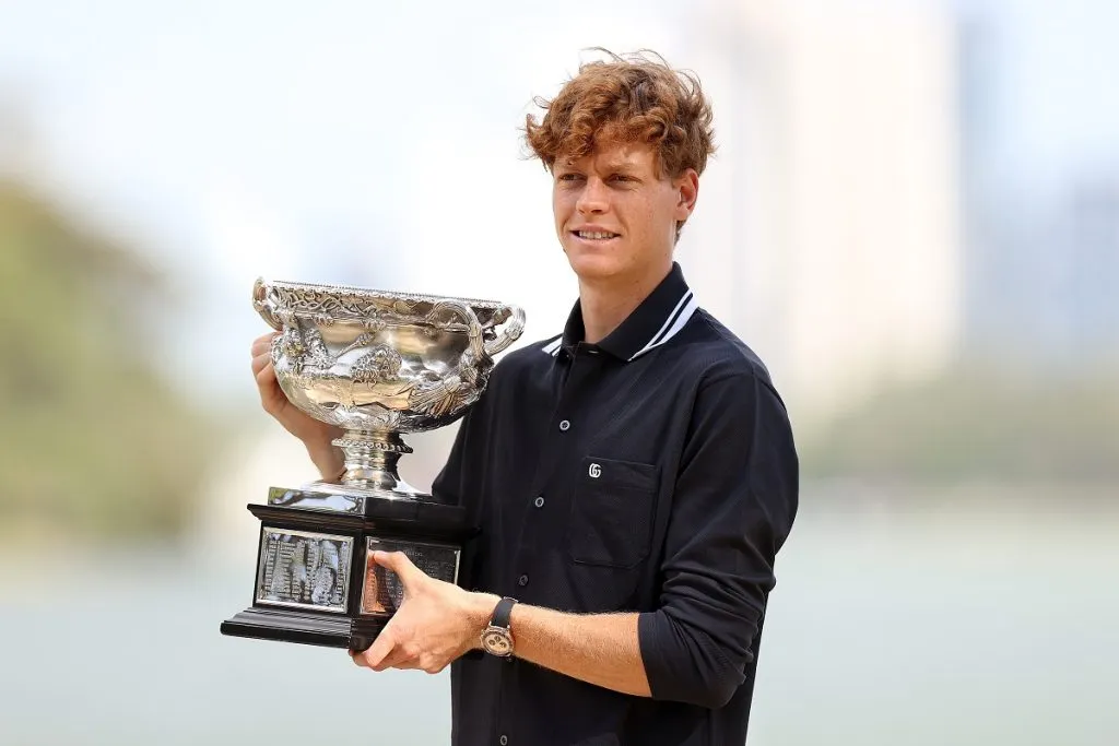 Jannik Sinner en el Australian Open 2025, su último torneo antes de la suspensión (Getty Images).