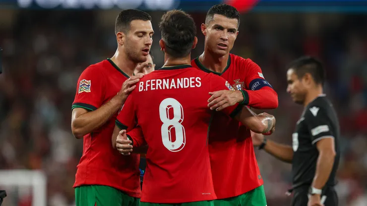 Cristiano Ronaldo anotó tres goles contra Dinamarca.