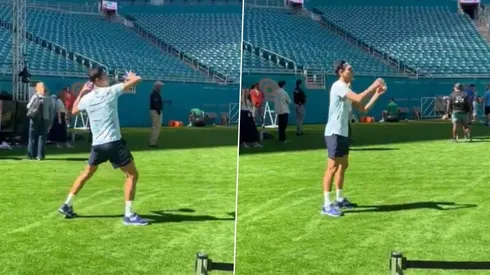 Alejandro Tabilo entrenando
