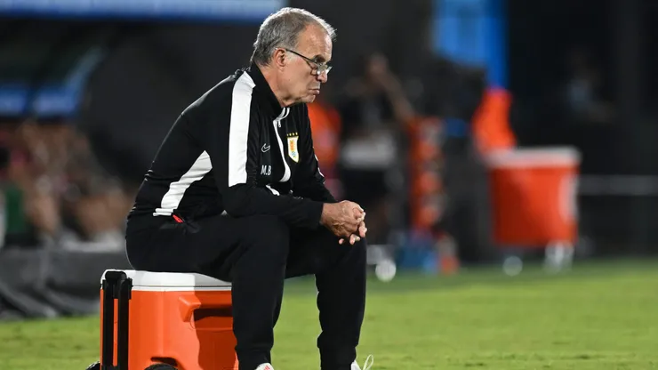 Marcelo Bielsa en la derrota de Uruguay ante Argentina.