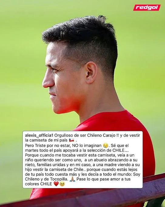 El mensaje de Alexis Sánchez y que confirma su ausencia ante Ecuador