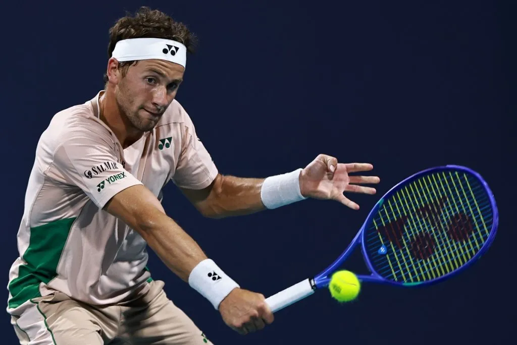 Casper Ruud vs. Alejandro Tabilo en el 2025 Miami Open (Getty Images).