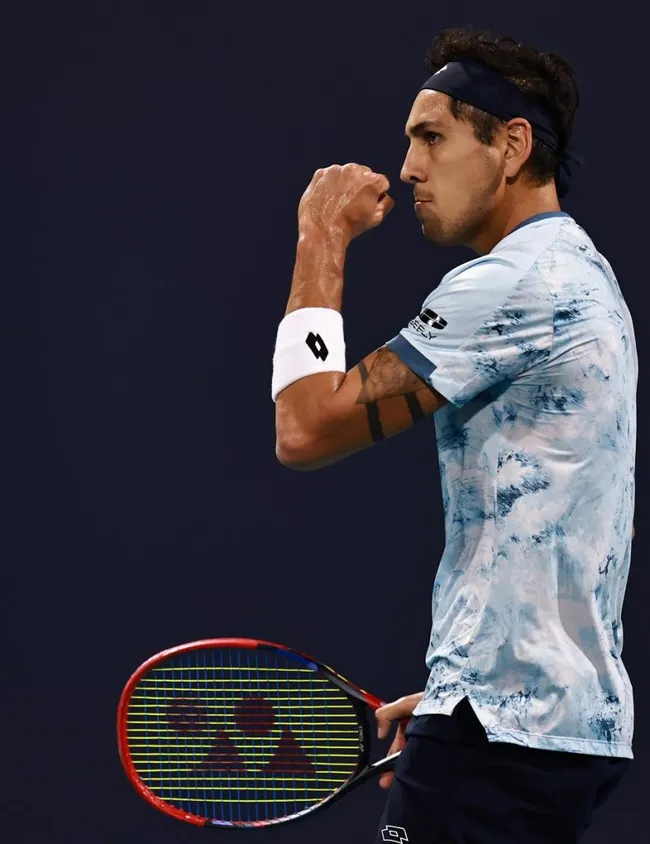 Alejandro Tabilo vs. Casper Ruud en el 2025 Miami Open (Getty Images).