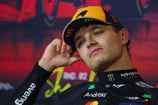 Lando Norris, segundo durante el GP de China 2025 (Getty Images).