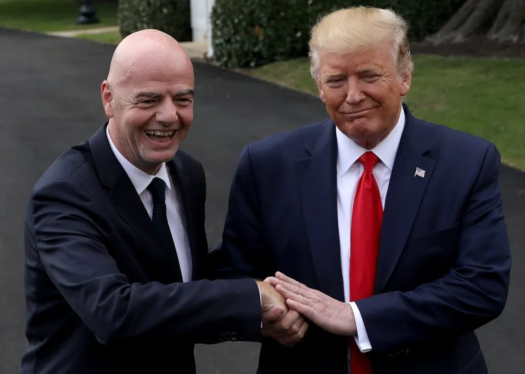 Gianni Infantino, presidente de FIFA, junto al presidente de Estados Unidos, Donald Trump (Getty Images)