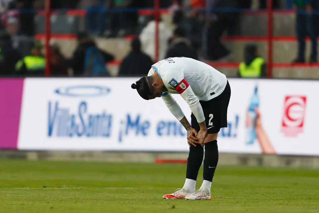 José María Giménez en El Alto. (Gaston Brito Miserocchi/Getty Images).