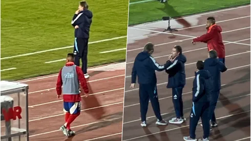 Vidal dirigió al equipo de la Roja en los últimos minutos.