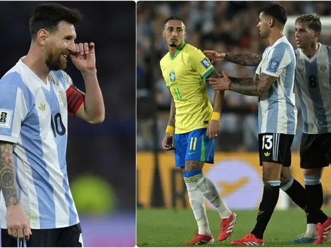 Messi aprovecha goleada argentina para burlarse de Raphinha