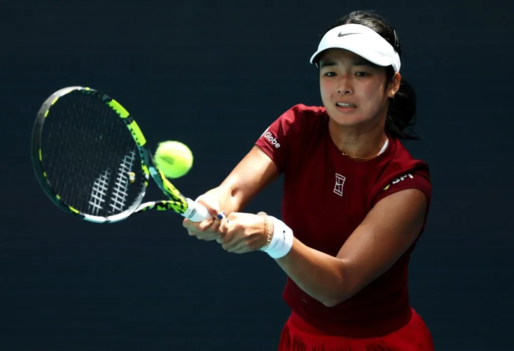 Alexandra Eala contra Iga Swiatek en el Miami Open 2025 (Getty Images)
