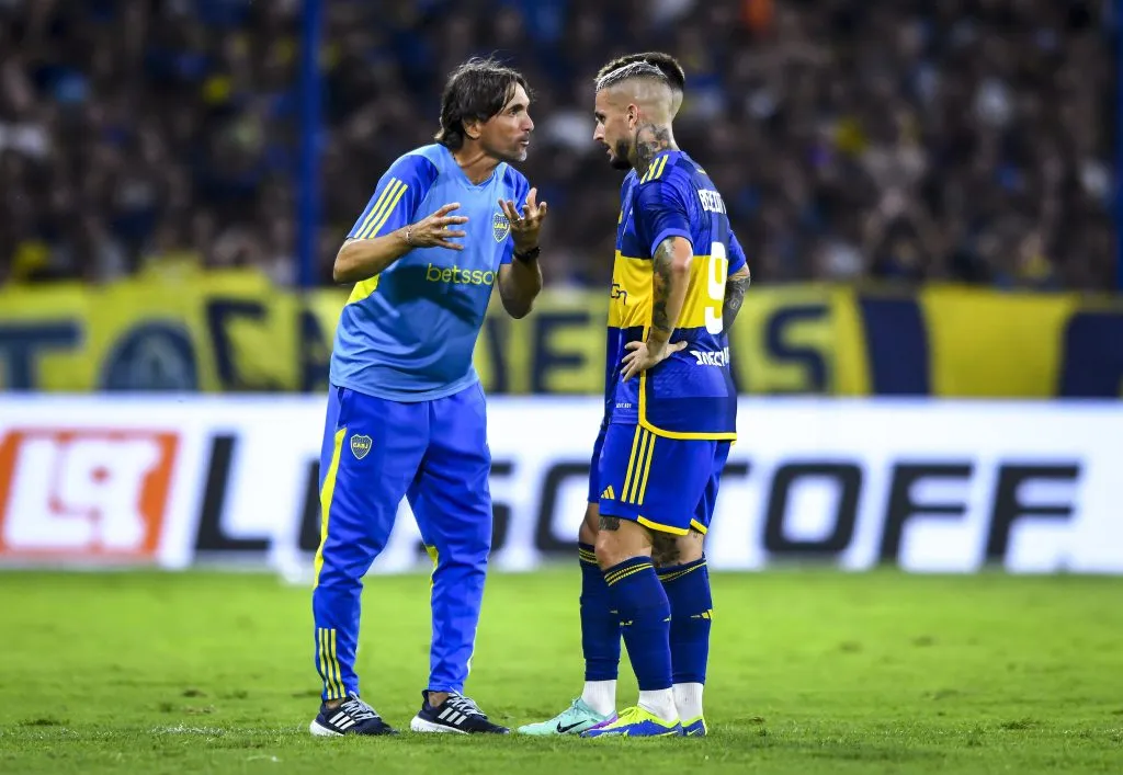 Diego Martínez y Darío Benedetto en Boca Juniors. (Marcelo Endelli/Getty Images).