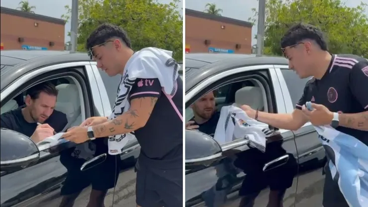 Lionel Messi con la camiseta de Colo Colo.