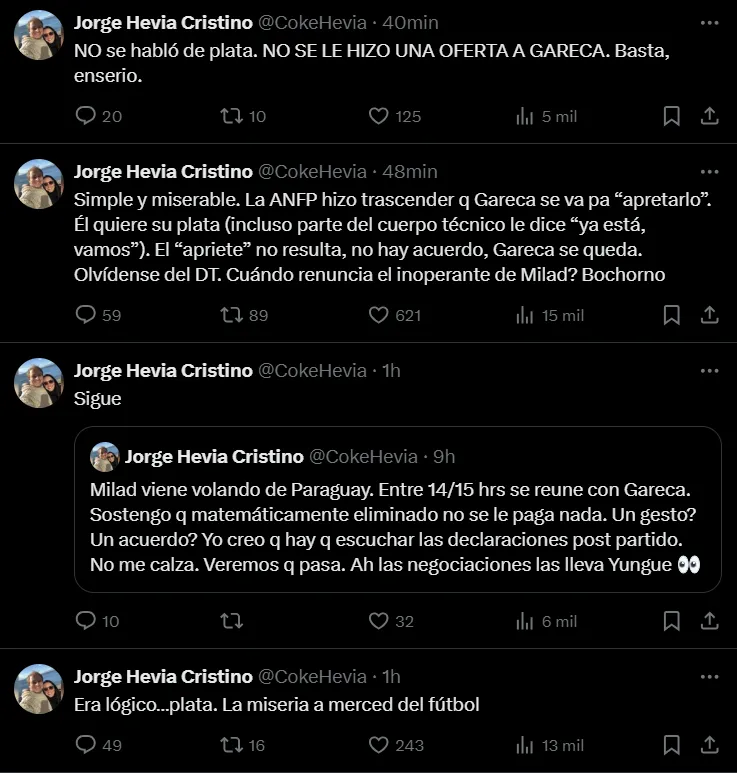 La furia de Coke Hevia contra Milad por Gareca.