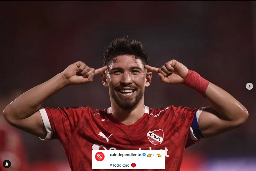 Publicación de Independiente en su cuenta de Instagram