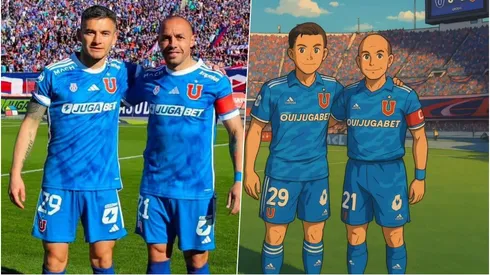 Marcelo Díaz transformó fotos con su compañero Charles Aránguiz en U de Chile.