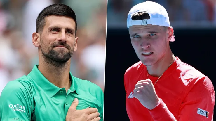 Novak Djokovic y Jakub Mensik