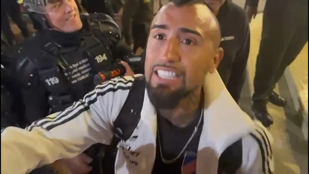 Vidal en su llegada a Colombia