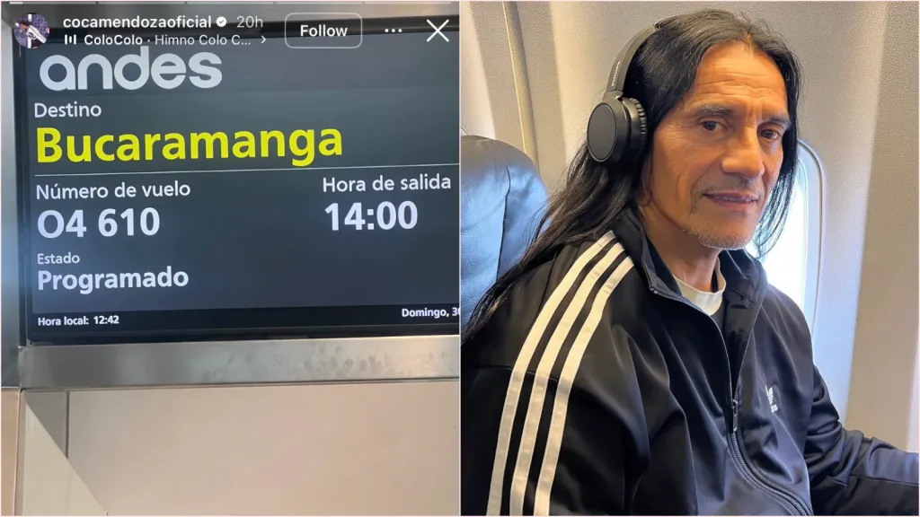 Coca Mendoza viajó a Colombia para apoyar a Colo Colo | Instagram