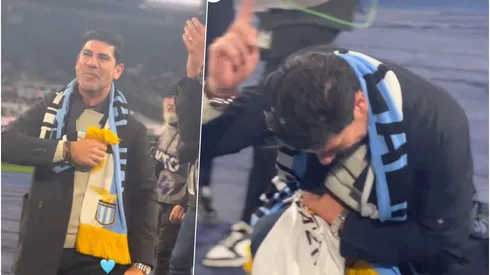 Marcelo Salas hizo el gesto del matador con los hinchas de la Lazio.