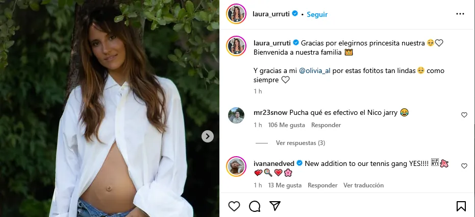 Laura Urruti en Instagram.