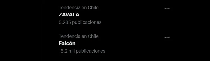 Falcón fue lo más comentado en Chile en las últimas horas