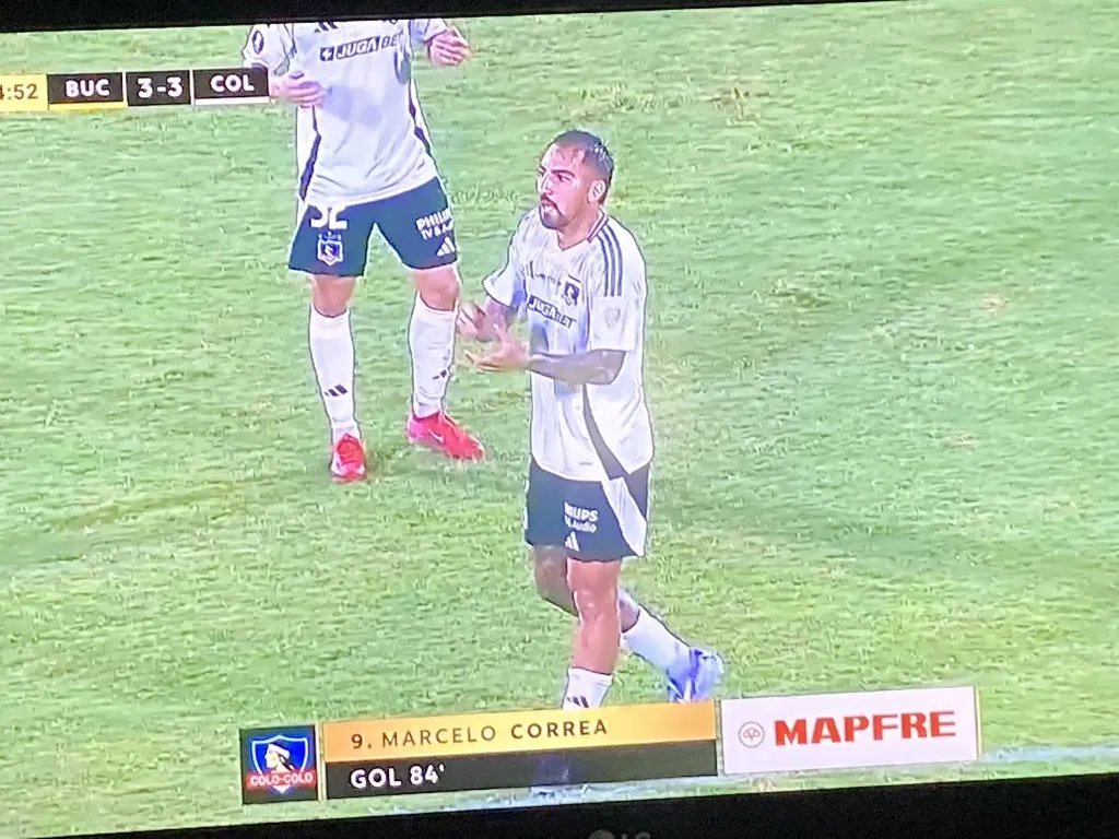 Así mostró la TV a Javier Correa en Copa Libertadores. Foto: Twitter.