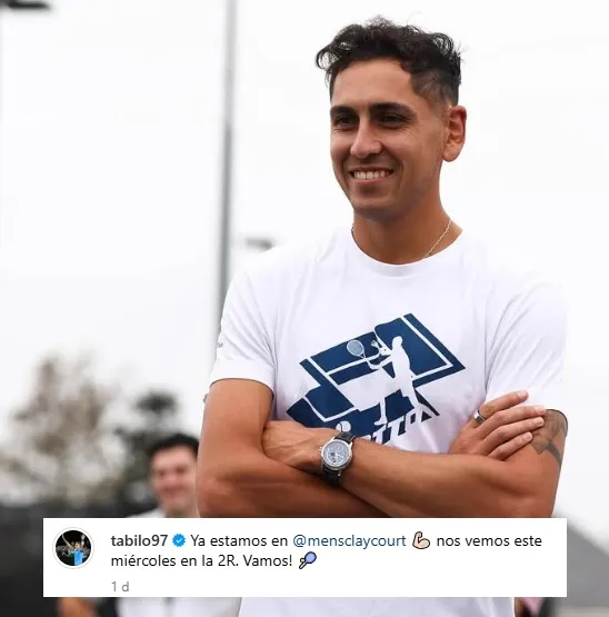 Publicación de Alejandro Tabilo en su cuenta de Instagram.